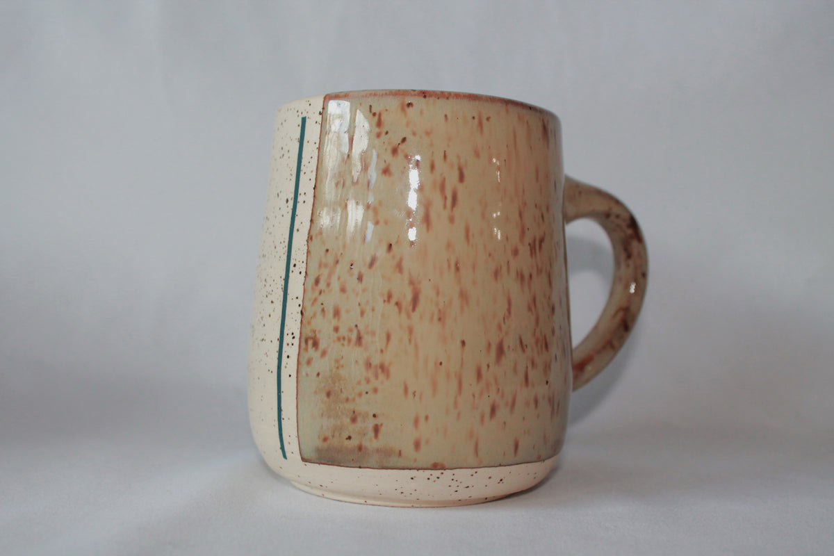Speckled Beige Line Design Mug