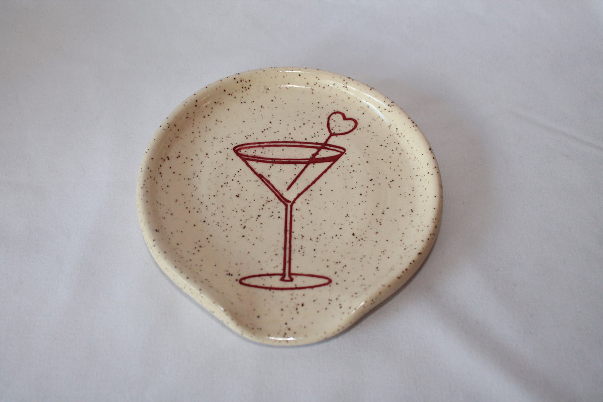 martini heart spoon rest